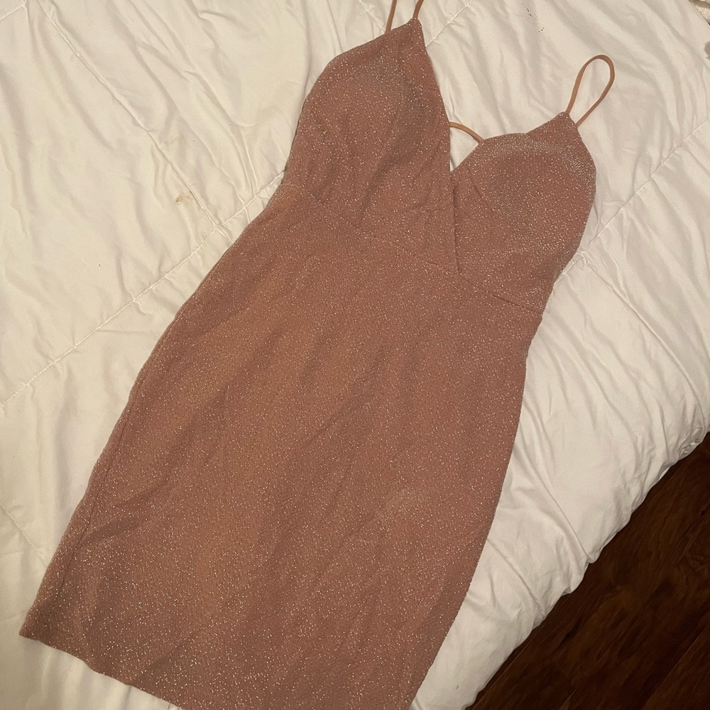 Papaya Nude Sparkle Dress
